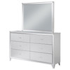 Larue 6-drawer Dresser with Mirror Silver / CS-224493M