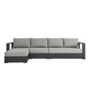 Tahoe Outdoor Patio Powder-Coated Aluminum 3-Piece Left-Facing Chaise Sectional Sofa Set / EEI-6672