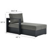 Tahoe Outdoor Patio Powder-Coated Aluminum 3-Piece Left-Facing Chaise Sectional Sofa Set / EEI-6672