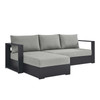 Tahoe 2-Piece Outdoor Patio Powder-Coated Aluminum Left-Facing Chaise Sectional Sofa Set / EEI-6670