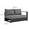 Tahoe Outdoor Patio Powder-Coated Aluminum 5-Piece Sectional Sofa Set / EEI-6674