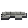 Tahoe Outdoor Patio Powder-Coated Aluminum 5-Piece Sectional Sofa Set / EEI-6674