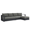 Tahoe Outdoor Patio Powder-Coated Aluminum 3-Piece Right-Facing Chaise Sectional Sofa Set / EEI-6671