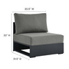 Tahoe Outdoor Patio Powder-Coated Aluminum 3-Piece Right-Facing Chaise Sectional Sofa Set / EEI-6671