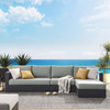 Tahoe Outdoor Patio Powder-Coated Aluminum 3-Piece Right-Facing Chaise Sectional Sofa Set / EEI-6671