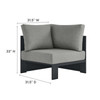 Tahoe Outdoor Patio Powder-Coated Aluminum 3-Piece Sectional Sofa Set / EEI-6668