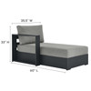 Tahoe Outdoor Patio Powder-Coated Aluminum Modular Left-Facing Chaise Lounge / EEI-6632