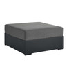 Tahoe Outdoor Patio Powder-Coated Aluminum Ottoman / EEI-6627