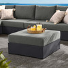 Tahoe Outdoor Patio Powder-Coated Aluminum Ottoman / EEI-6627