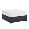Tahoe Outdoor Patio Powder-Coated Aluminum Ottoman / EEI-6627