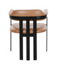 Modrest Hazen - Modern Camel Leather + Black Iron Dining Chair / VGOD-ZW-23151-CML