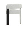 Modrest Kenmare - Modern Light Grey Fabric + Black Dining Chair / VGOD-DY-22149-LTGRY