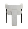 Modrest Kenmare - Modern Light Grey Fabric + Black Dining Chair / VGOD-DY-22149-LTGRY