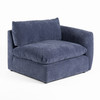 Divani Casa Kinsey - Modern Blue Fabric Modular Right Facing Seat / VGKK-KF.8035-RAF1.5-NAVY