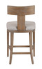 Modrest Fabien - Mid-Century Modern Beige Linen + Wood Counter Chair / VGRH-RHS-CZHT01-NTL