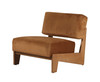 Modrest Tucker - Mid-Century Modern Camel Velvet + Chestnut Accent Chair / VGRH-RHS-AZHT05-TAN