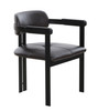 Modrst Aneta - Modern Dark Brown Leather + Black Dining Chair / VGOD-ZW-23152-BLK