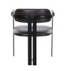 Modrst Aneta - Modern Dark Brown Leather + Black Dining Chair / VGOD-ZW-23152-BLK