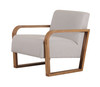 Modrest Sada - Mid-Century Modern Beige Linen + Chestnut Accent Chair / VGRH-RHS-AZHT04