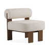 Modrest Rosanne Modern Off White Fabric Accent Chair / VGEU-7356LC