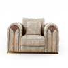 Divani Casa Dosie - Transitional Beige Velvet Chair / VGBN-S-9368-CHR-BGE