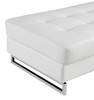 Leather Aire Ottoman / 8136-WHITE-OTT