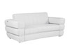 Modern Genuine Italian Leather Upholstered Loveseat / 904-WHITE-L