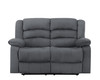 Transitional Microfiber Fabric Upholstered Loveseat / 9824-GRAY-L