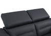 Italian Leather Sofa with Power Recliner / 989-DK-GRAY-S