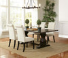 Parkins Dining Room Set Rustic Espresso and Beige / CS-107411-S5