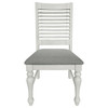 Aventine Ladder Back Dining Side Chair with Upholstered Seat Vintage Chalk and Grey (Set of 2) / CS-108242