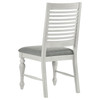 Aventine Ladder Back Dining Side Chair with Upholstered Seat Vintage Chalk and Grey (Set of 2) / CS-108242