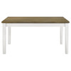 Appleton Rectangular Wood Dining Table Brown Brushed and White / CS-110411