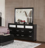 Barzini 7-drawer Dresser with Mirror Black / CS-200893M