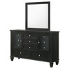 Sandy Beach 11-drawer Dresser with Mirror Black / CS-201323M