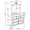 Cambridge 7-drawer Rectangular Dresser with Mirror Cappuccino / CS-203193M