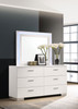 Felicity 6-drawer Dresser with LED Mirror Glossy White / CS-203503ML