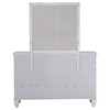 Sandy Beach 11-drawer Dresser with Mirror Cream White / CS-201303M
