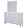 Sandy Beach 11-drawer Dresser with Mirror Cream White / CS-201303M