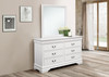 Louis Philippe 6-drawer Dresser with Mirror White / CS-204693M