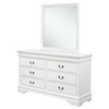 Louis Philippe 6-drawer Dresser with Mirror White / CS-204693M