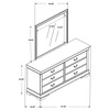 Louis Philippe 6-drawer Dresser with Mirror White / CS-204693M