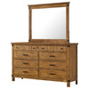 Brenner 8-drawer Dresser with Mirror Rustic Honey / CS-205263M