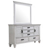 Franco 5-drawer Dresser with Mirror Antique White / CS-205333M