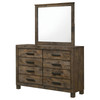 Woodmont 8-drawer Dresser with Mirror Rustic Golden Brown / CS-222633M