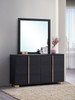 Marceline 6-drawer Dresser with Mirror Black / CS-222833M
