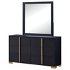 Marceline 6-drawer Dresser with Mirror Black / CS-222833M