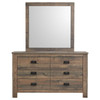 Frederick 6-drawer Dresser with Mirror Weathered Oak / CS-222963M