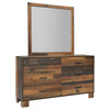Sidney 6-drawer Dresser with Mirror Rustic Pine / CS-223143M