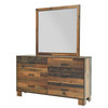 Sidney 6-drawer Dresser with Mirror Rustic Pine / CS-223143M